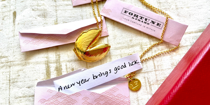 Fortune & Frame jewelry and envelopes to celebrate Lunar New Year.